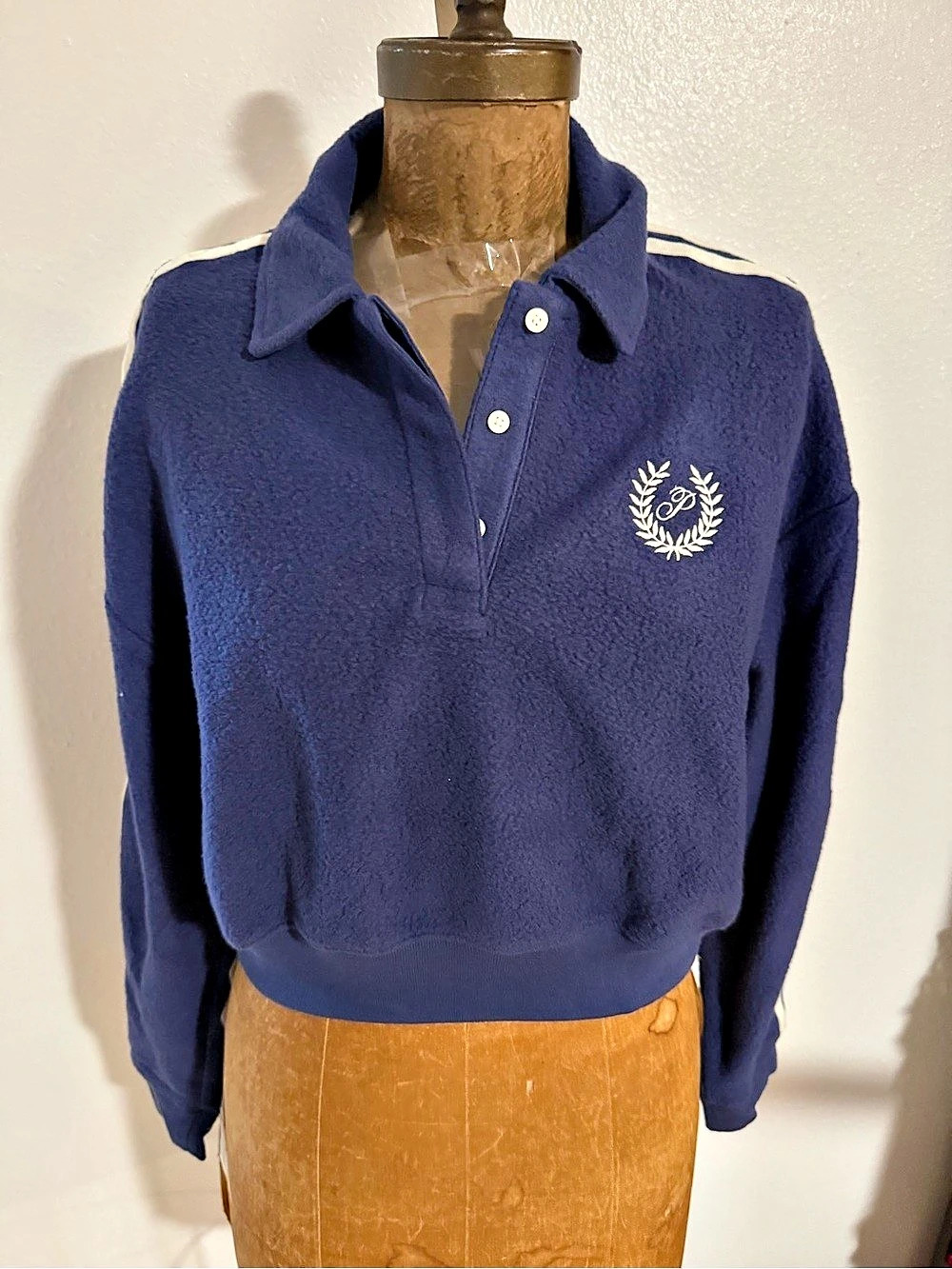 NWT PINK Fleece Pullover in Blue Size Small NWT